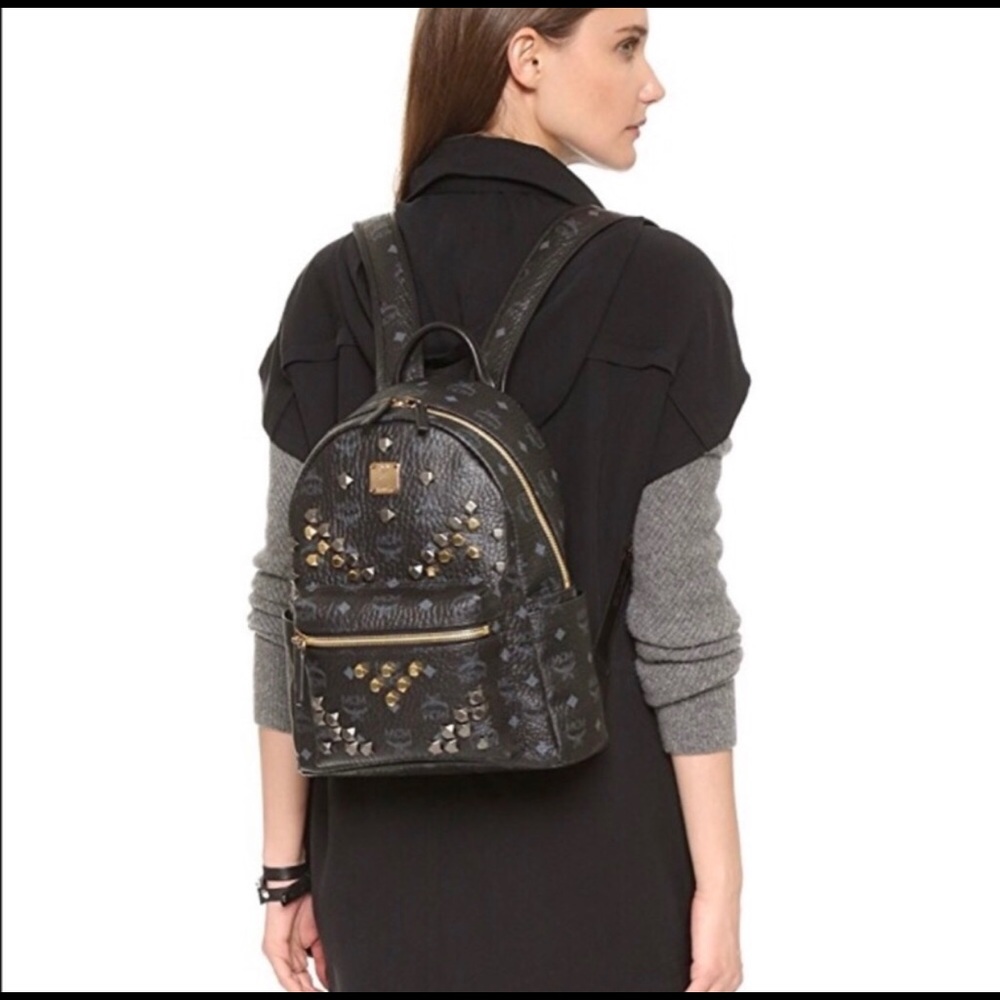 Gently Used Korean MCM M Stud Small Back Pack
